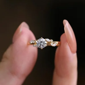 0.60 Carat F Color Diamond Solitaire Ring