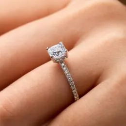0.65 Carat Cushion-Cut Diamond Solitaire Ring