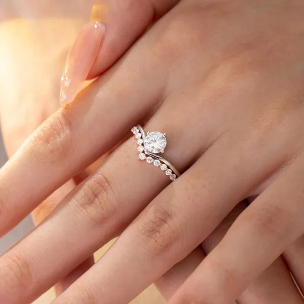 0.65 Carat F Color Designer Diamond Solitaire Ring (3)