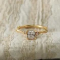 0.75 Carat Princess Cut Square Diamond Solitaire Ring