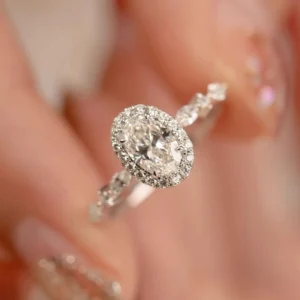0.80 Carat Oval-Cut Diamond Solitaire Ring in White Gold