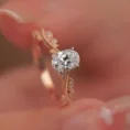 0.80 Carat Oval-Cut Vintage Diamond Solitaire Ring