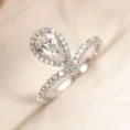0.80 Carat Pear-Cut Diamond Solitaire Ring