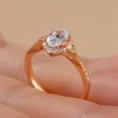 0.90 Carat Vintage Oval-Cut Diamond Solitaire Ring