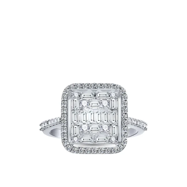 0.97 Carat Custom Design Baguette Diamond Ring