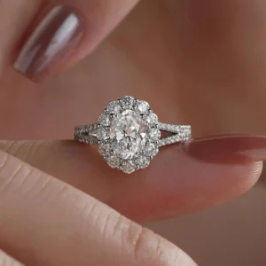 1.10 Carat Oval Cut Vintage Diamond Solitaire Ring