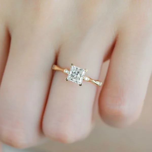 1.10 Carat Princess-Cut Square Diamond Solitaire Ring (4)