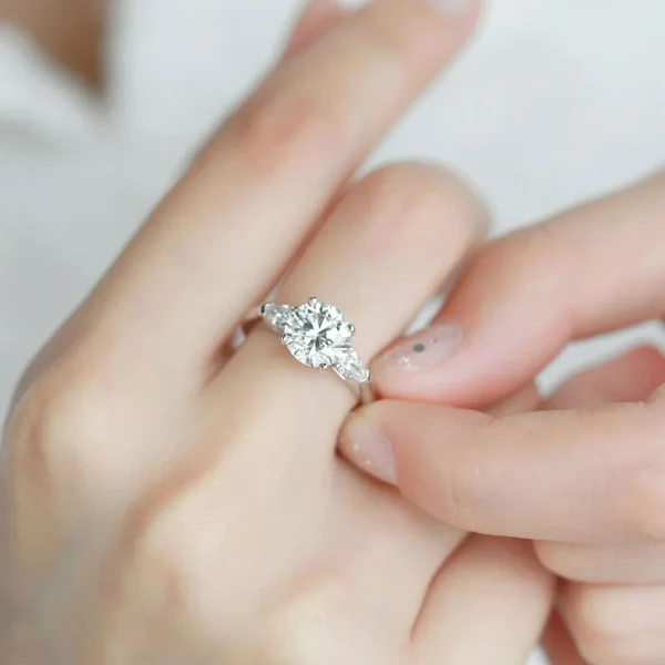 1.30 Carat F Color Diamond Solitaire Ring