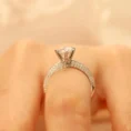 1.40 Carat Diamond Solitaire Ring with Triple Row Diamond Band (2)