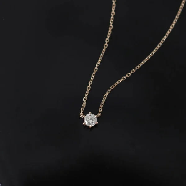 0.15 Carat Diamond Minimal Solitaire Necklace (2)