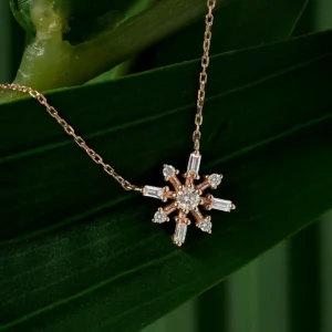 0.20 Carat Baguette Diamond Designer Snow Bracelet Necklace