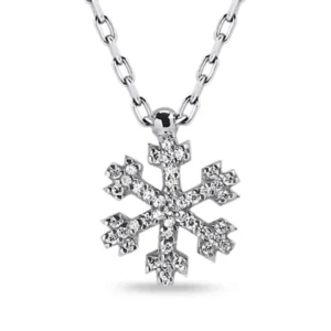 0.25 Carat Diamond Snowflake Necklace