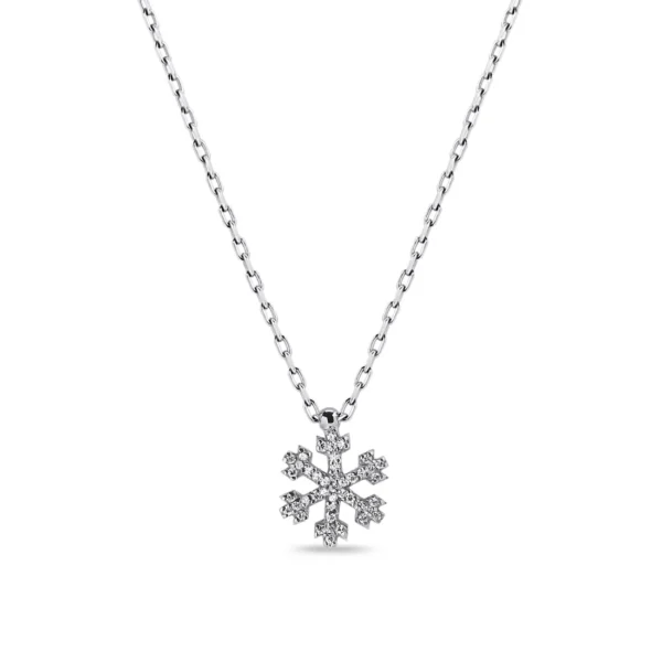 0.25 Carat Diamond Snowflake Necklace