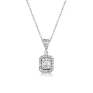 0.30 Carat Baguette Diamond Necklace