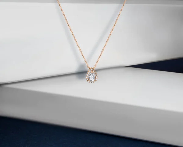 0.30 Carat Pear-Cut Diamond Solitaire Necklace (2)