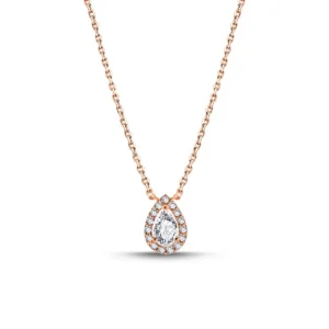 0.30 Carat Pear-Cut Diamond Solitaire Necklace