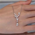 0.90 Carat Pear-Cut Designer Diamond Necklace (2)