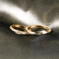Curved Custom Design Yellow Gold Diamond Couple Rings (2)