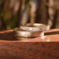 “Custom Design Baguette Diamond Couple Wedding Band Ring” (4)