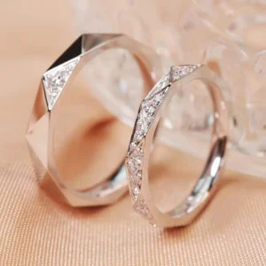 Custom Design Couple Wedding Band Ring