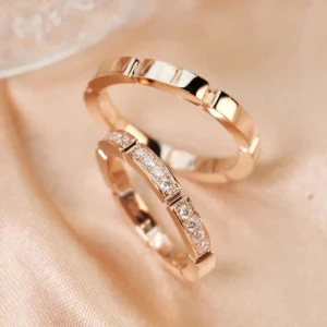 Custom Design Diamond Wedding Band Set