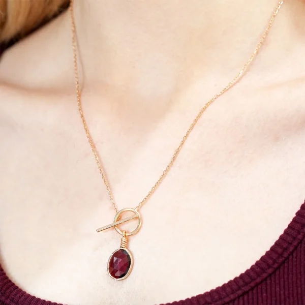 Design Vintage Flat-Cut Pink Tourmaline Rope Necklace