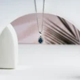 Diamond Drop London Blue Topaz Necklace (3)