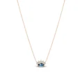 London Blue Topaz Eye Diamond Necklace (2)