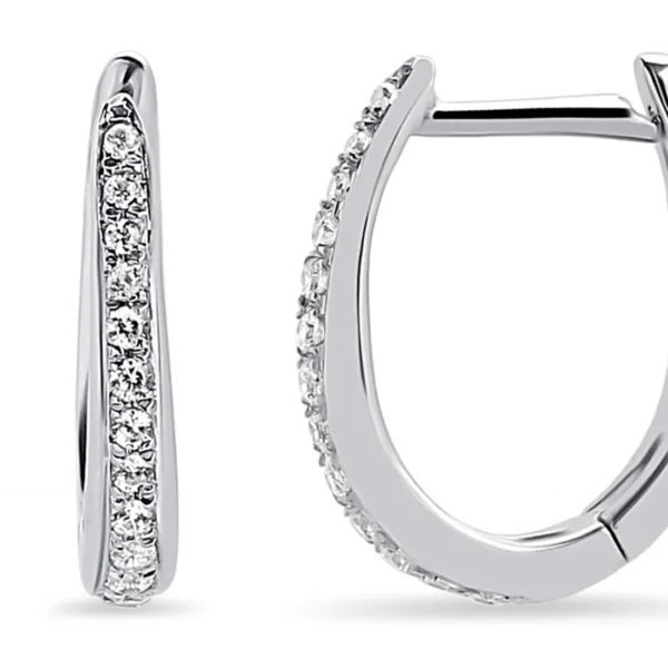 0.20 Carat Diamond Hoop Earrings (2)