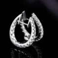 0.72 Carat Designer Diamond Hoop Earrings (2)