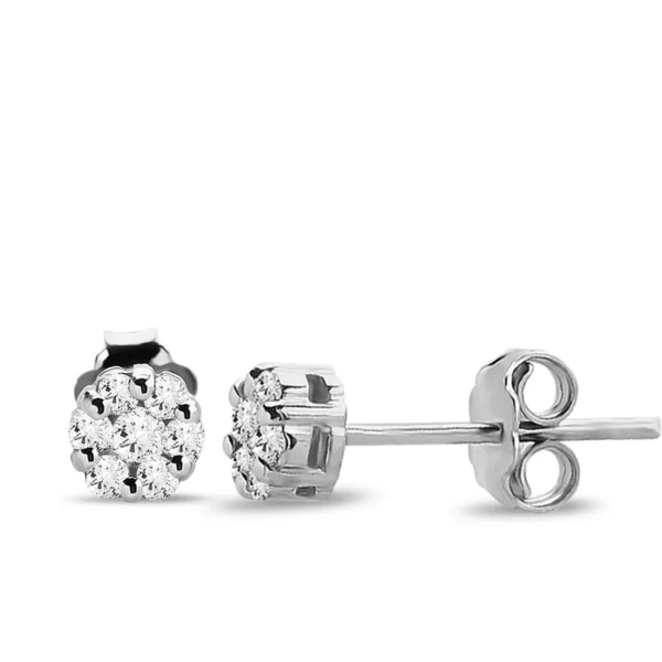0.75 Carat Effect Diamond Solitaire Earrings
