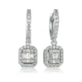 0.81 Carat Baguette Diamond Earrings