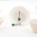0.95 Carat Emerald Diamond Earrings (4)