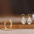 1.15 Carat Pear-Cut Diamond Hoop Earrings (2)