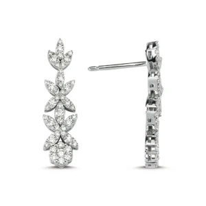 1.18 Carat Designer Diamond Set Earrings