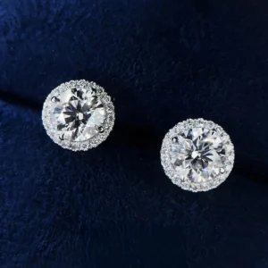 1.20 Carat Diamond Solitaire Earrings