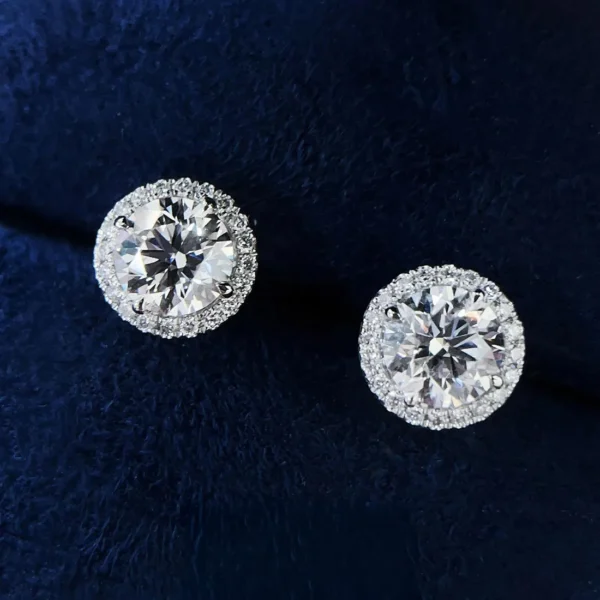 1.20 Carat Diamond Solitaire Earrings